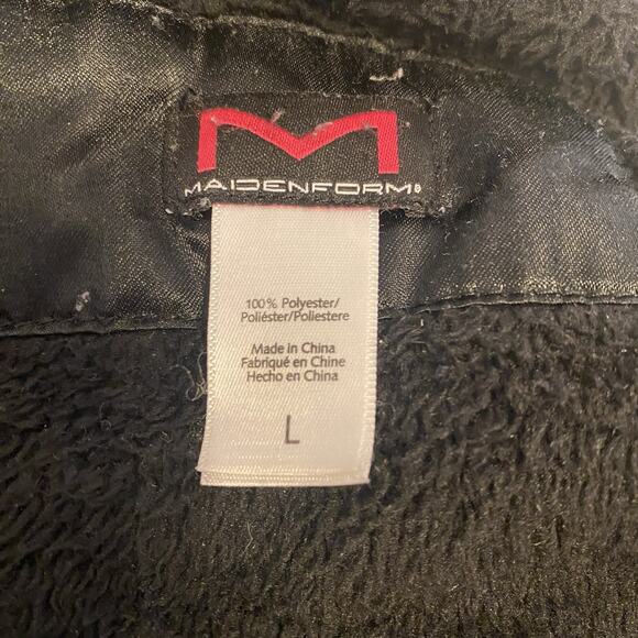 Women Sleep Robe Large Soft Fleece Nightgown Black Animal Print Zip Front Cozy - Picture 5 of 9